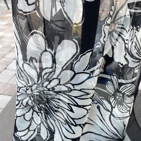 Brighton Black & White Silk Scarf - Picture 7 of 8